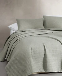 Closeout! Calvin Klein Mini Channel Stitch Solid 3-Pc. Quilt Set, Queen