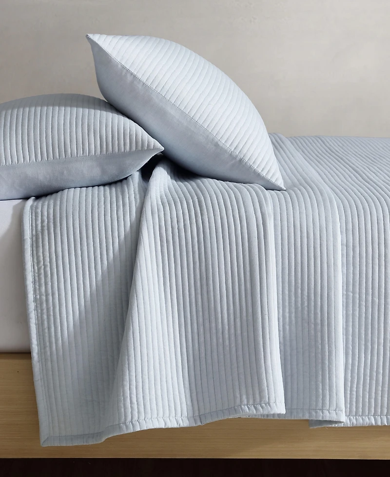 Closeout! Calvin Klein Mini Channel Stitch Solid 3-Pc. Quilt Set