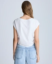 Kenneth Cole Women's Ruched Cropped Tank Top