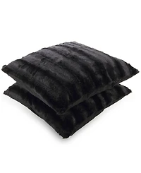 Cheer Collection Faux-Fur 2-Pack Decorative Pillows