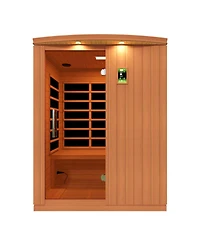 Dynamic Saunas Madrid Elite 3 Person Ultra Low Emf Infrared Lighting Home Sauna