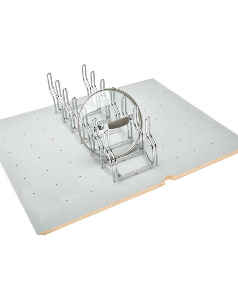 Rev-a-Shelf Kitchen Drawer Lid Organizer for Drawer Pegboards, Chrome, 5DLD-1-cr