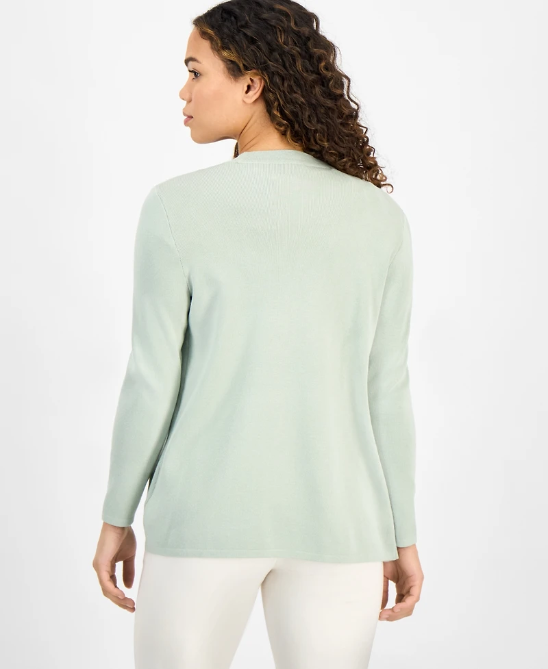 Ak Anne Klein Women's Newport Kissing Front Cardigan