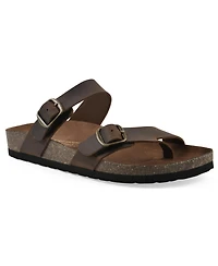 White Mountain Women's Grams Round Toe Flat Sandals