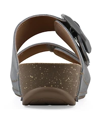 White Mountain Women's Fearful Slip-On Wedge Sandals