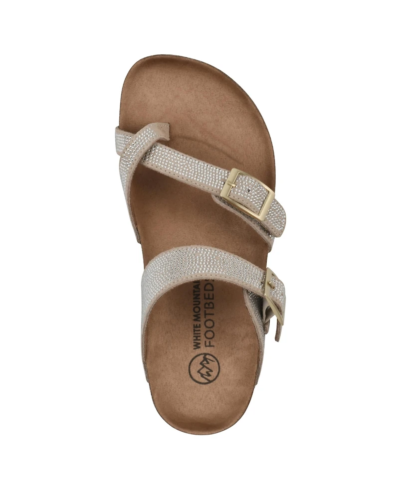 White Mountain Women's Grays Round Toe Flat Sandals