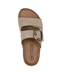 White Mountain Women's Hayloft Round Toe Flat Sandals