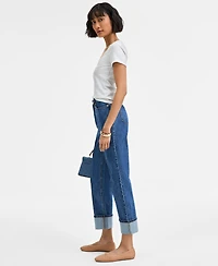 On 34th Women's High-Rise Cuffed Straight-Leg Jeans, Exclusively at Macy's