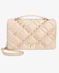 I.n.c. International Concepts Ajae Champagne Pearlized Quilted Shoulder Bag, Exclusively at Macy's