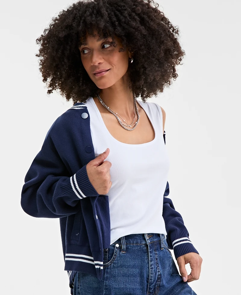 On 34th Women's Knit Scoop-Neck Raglan-Cap-Sleeve Top