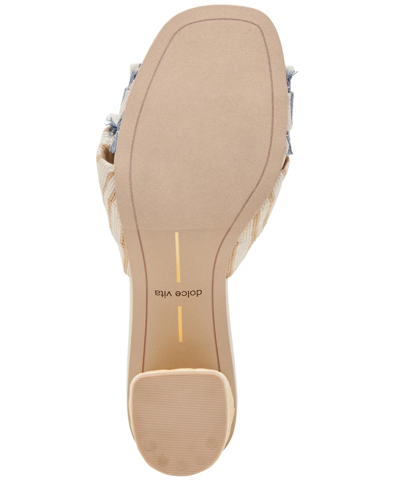 Dolce Vita Women's Izra Knot Raffia Block-Heel Dress Sandals