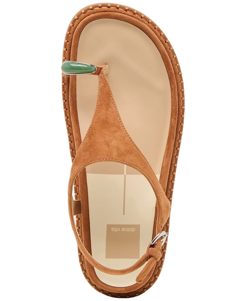 Dolce Vita Women's Stefan Toe Ring Thong Jewelry Footbed Flat Sandals