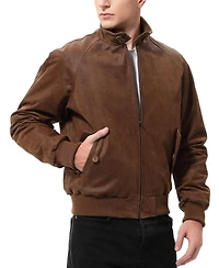 Landing Leathers Big & Tall Men Wwii Distressed Leather Bomber Jacket