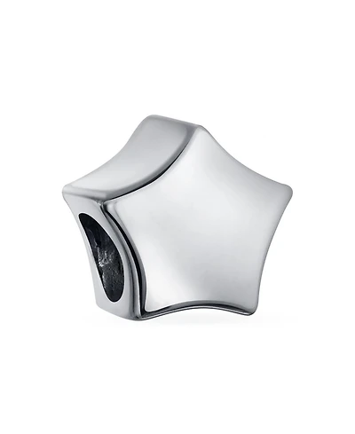 Bling Jewelry Initial Alphabet Bead Charm A-z Celestial Holiday Star 14K Gold Plated Silver