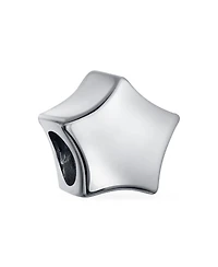 Bling Jewelry Initial Alphabet Bead Charm A-z Celestial Holiday Star 14K Gold Plated Silver