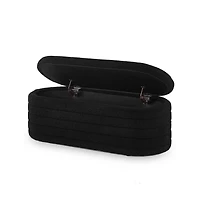 Modern Storage Ottoman Bench with Teddy Boucle Fabric for Bedroom, Living Room, Entryway-The Pop Home