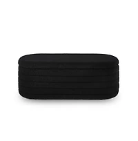 Modern Storage Ottoman Bench with Teddy Boucle Fabric for Bedroom, Living Room, Entryway-The Pop Home