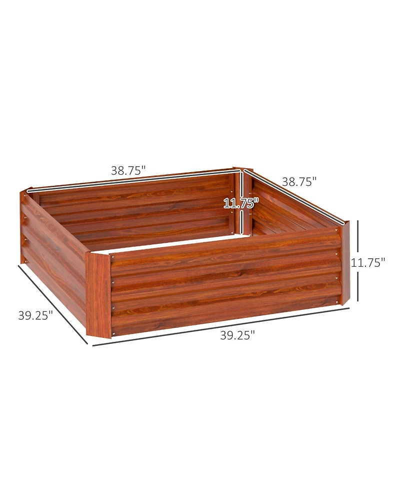 Outsunny 39" Raised Wall Garden Planet Beds for Flowers,