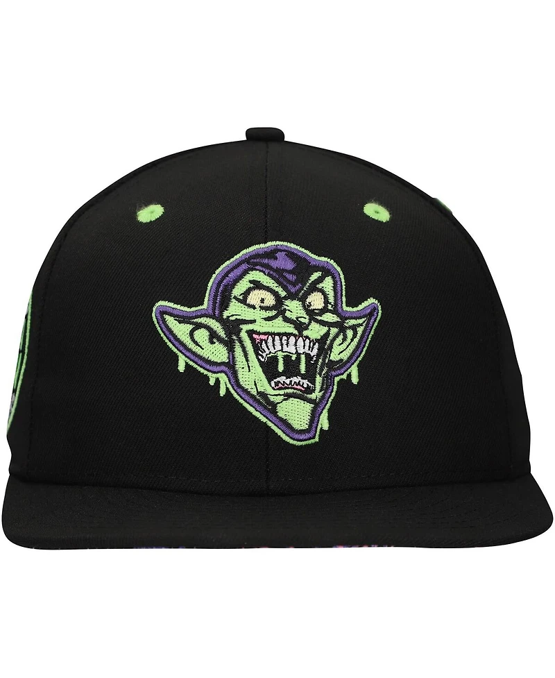Lids Men's Green Goblin Black Spider-Man Radioactive Glow the Dark Fitted Hat