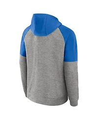 Jordan Men's Heather Gray Ucla Bruins Fitness Raglan Performance Full-Zip Hoodie