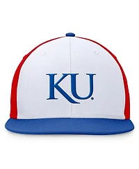 Top of the World Men's White/Royal Kansas Jayhawks Tri-Tone Heritage Collector Fitted Hat