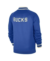 Nike Men's Royal Milwaukee Bucks 2024/25 City Edition Authentic Showtime Performance Full-Zip Jacket