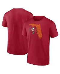 Fanatics Men's Red Tampa Bay Buccaneers Hometown Offensive Drive T-Shirt