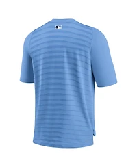 Nike Men's Light Blue Tampa Bay Rays Authentic Collection Pregame Raglan Performance V-Neck T-Shirt