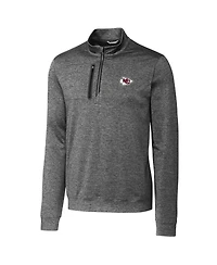 Cutter & Buck Men's Gray Kansas City Chiefs Stealth Quarter-Zip Jacket
