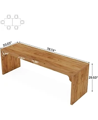 Tribesigns 78-Inch Dining Table for 6-8, Modern Rectangular Dining Room Table, Large Long Kitchen Dining Table with Sturdy Base, Wood Dinner Table