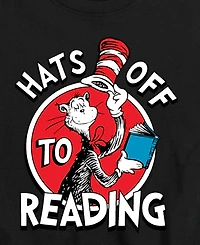 Captain America Big Boys Dr. Seuss Hats Off to Reading Graphic T-Shirt
