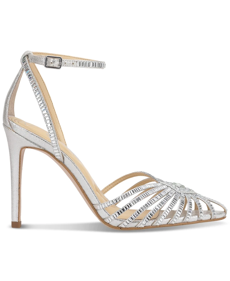 Jessica Simpson Women's Paveri Huarache Rhinestone Stiletto Pumps
