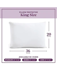 Circles Home 100% Cotton Standard Pillow Protector with Zipper - (4 Pack)