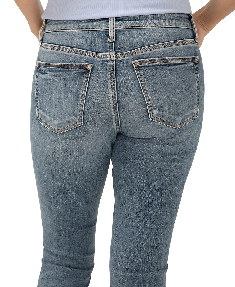 Silver Jeans Co. Women's Elyse Mid Rise Comfort Fit Capri