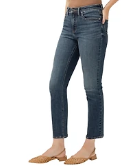 Silver Jeans Co. Women's Most Wanted Mid Rise Ankle Straight Jeans