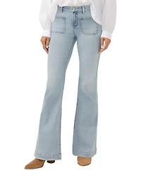Silver Jeans Co. Women's Suki Mid Rise Curvy Fit Flare Jeans