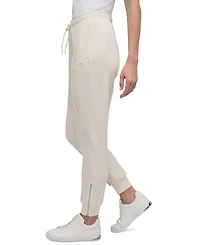 Dkny Sport Women's Zip-Cuff High-Rise Cotton Joggers