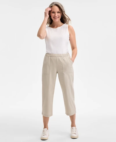Style & Co Women's Petite Mid-Rise Pull-On Capri Pants, Exclusively at Macy's
