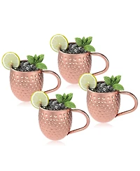 Megacasa 4 piece set of 16oz. Copper Moscow Mule Mugs
