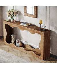 Tribesigns 63 Inches Farmhouse Console Table with Storage, Couch Table Behind Sofa, Long Entryway Table, Sofa Console Table, Narrow Console Table, Hal