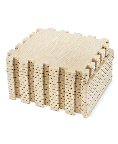 Sorbus Thick 3/8-inch Wood Grain Floor Foam Tile Mats (16 Tiles,16 Sq ft