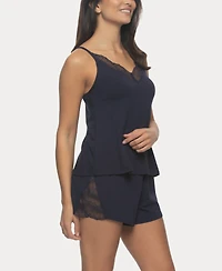 Felina Women's Desiree Short Sleeve Pajama Camisole and Set