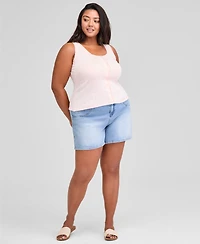 And Now This Trendy Plus Size High Rise Denim Shorts, Exclusively at Macy's