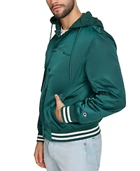 Champion Men's Jersey Hood Varsity Bomber Jacket