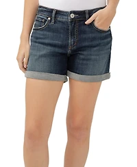 Silver Jeans Co. Women's Elyse Mid Rise Comfort Fit Shorts
