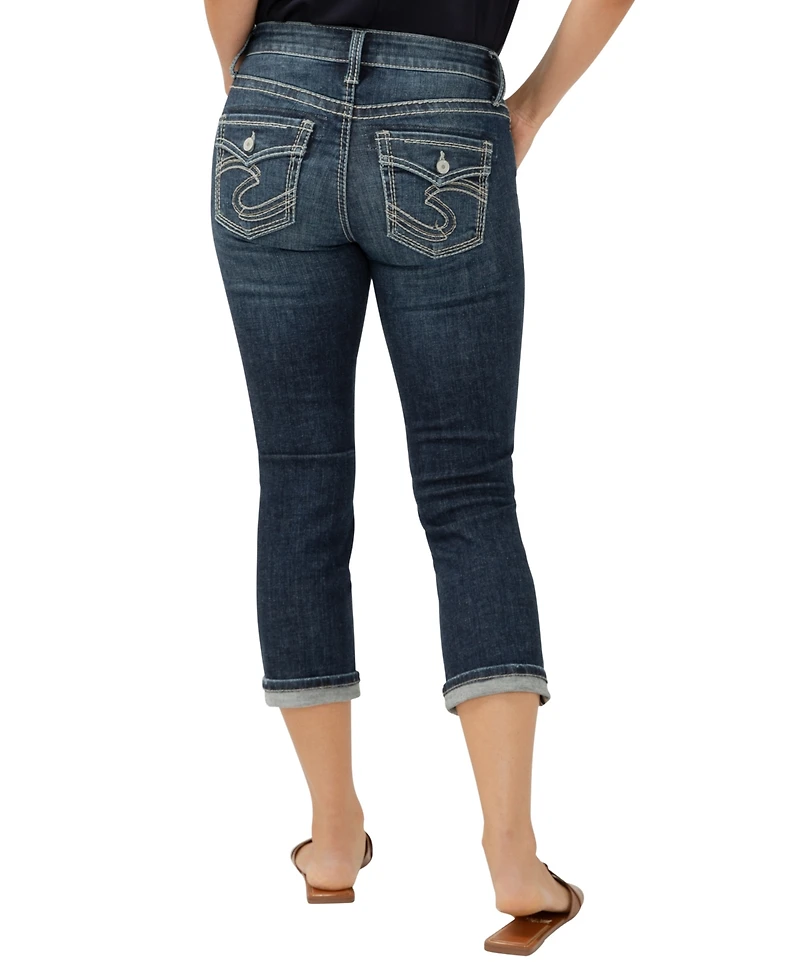 Silver Jeans Co. Women's Suki Mid Rise Curvy Fit Capri