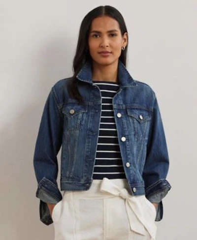 Lauren Ralph Lauren Womens Denim Trucker Jacket Xs P L
