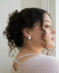 Matr Boomie Ranjani Mother of Pearl Heart Earring Set