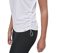 Dkny Sport Women's Crewneck Short-Sleeve Side-Ruched Top