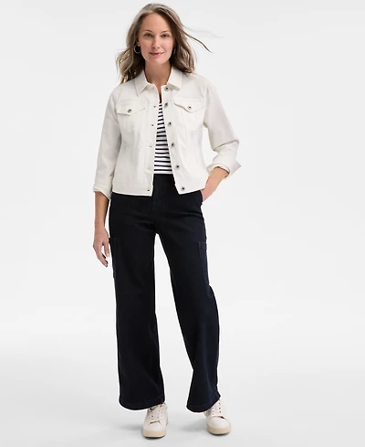Style & Co Petite Classic Denim Jacket, Created for Macy's